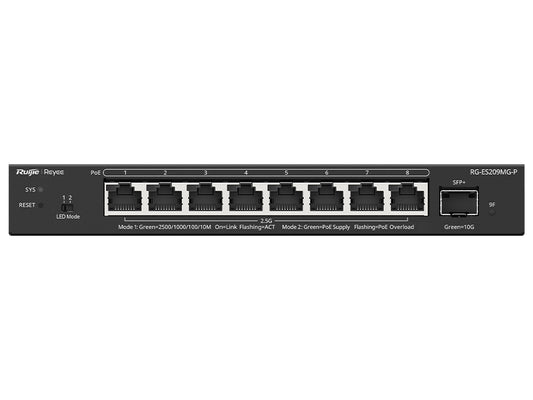 Reyee 8 Port 2.5Gbps PoE 130W 1SFP+ Smart Managed Switch