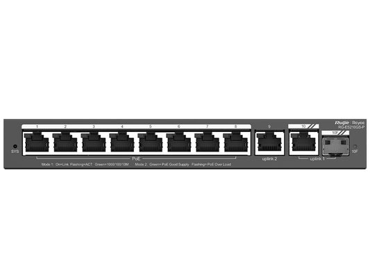 Reyee 10 Port Gigabit with 8 PoE 120W 1SFP Combo Port Smart Managed Switch
