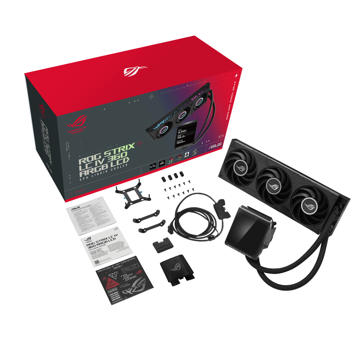 Asus ROG Strix LC IV 360 ARGB LCD Liquid Cooler - Black