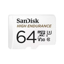 Sandisk High Endurance 64GB Class 3 MicroSDXC Card with Adapter