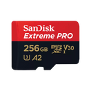 Sandisk Extreme Pro 256GB 4K Video MicroSDXC Card with Adapter