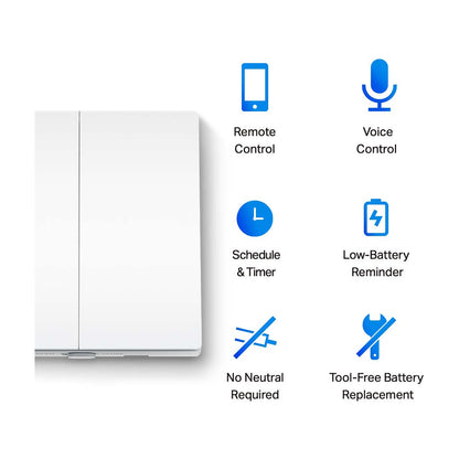 TP-Link TAPO 2-Gang- 1-Way Smart Light Switch