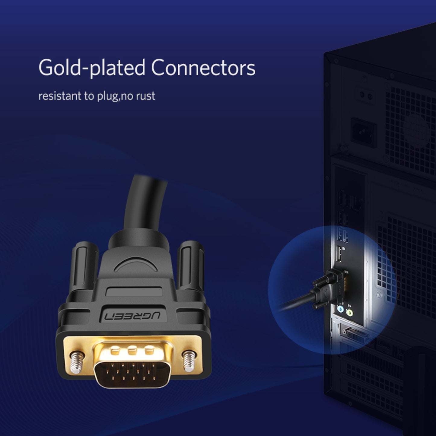 UGREEN VG101 VGA Male to Male Cable 3M