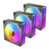 Antec VISION PWM 120mm ARGB Infinity Mirror Case Fan 3 Pack Black