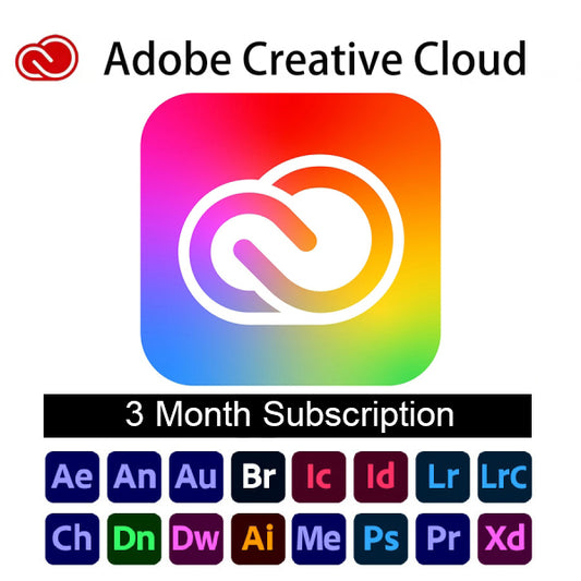 Instant Delivery | 3-Month ADOBE Creative Cloud - All Apps (Win/Mac)