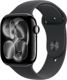 Apple Watch Series 11 GPS 46mm Jet Black Aluminium Case with Black Sport Band - M/L