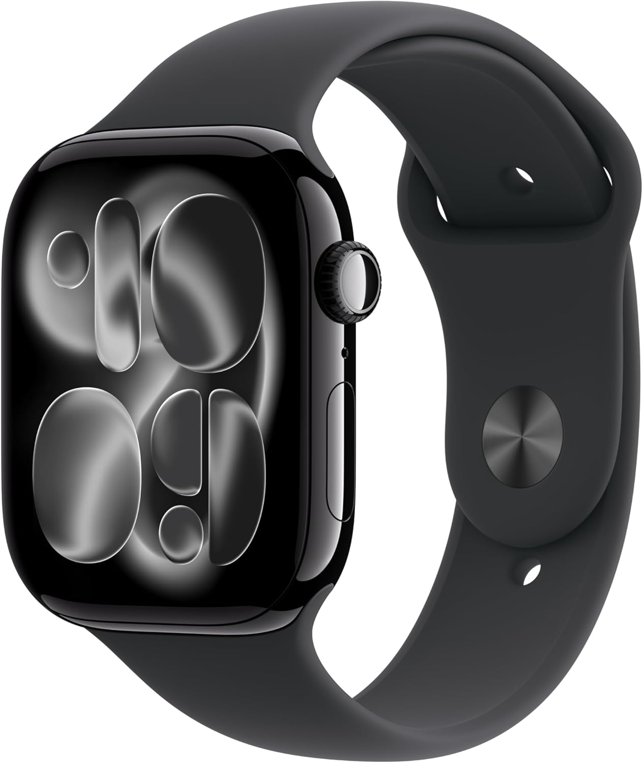 Apple Watch Series 11 GPS 46mm Jet Black Aluminium Case with Black Sport Band - M/L