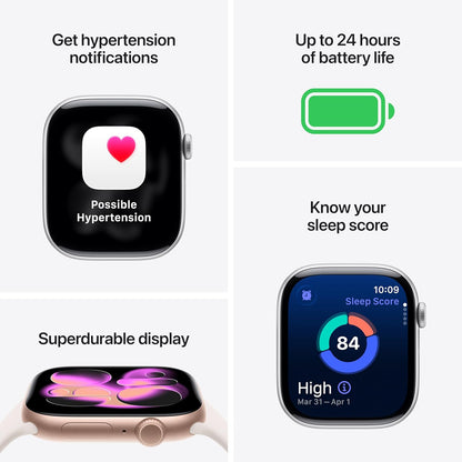 Apple Watch Series 11 GPS 46mm Jet Black Aluminium Case with Black Sport Band - M/L