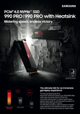 Samsung 990 Pro 1TB NVMe SSD with Heatsink