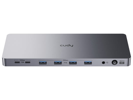 Cudy Dual 4K 10Gbps USB-A & USB-C Gigabit Ethernet Docking Station