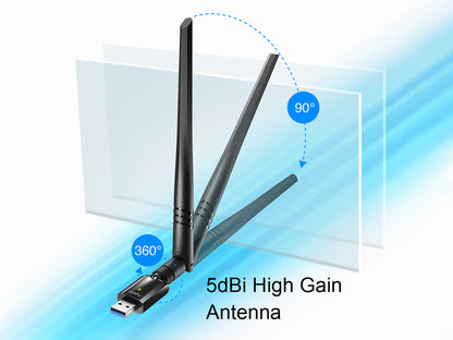 Cudy Dual Band WiFi 5 1300Mbps 5dBi USB 3.0 Adapter