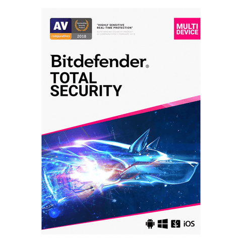 Bitdefender Total Security - 5 Devices | 1 year Subscription [PC/Mac]