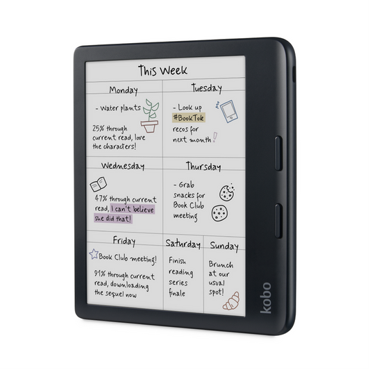 Kobo Libra Colour Black — Angled