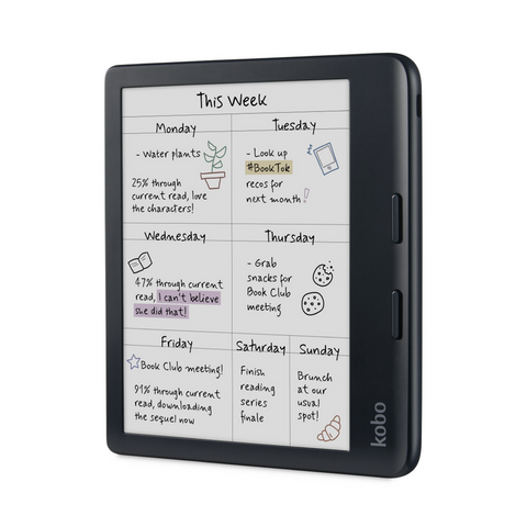 Kobo Libra Colour Black — Angled