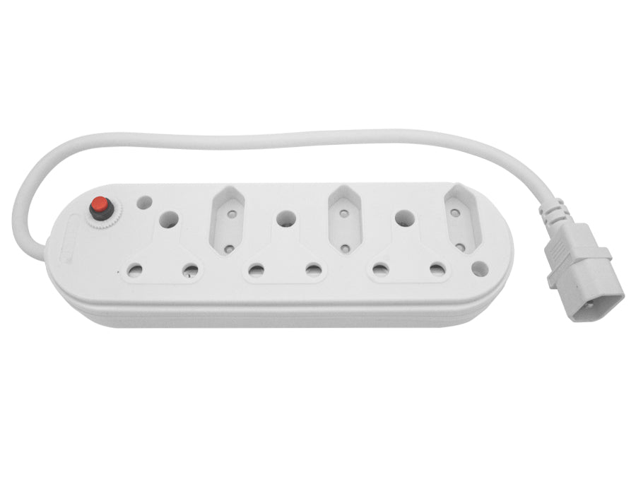 Multi Plug 3x16A 3x5A 0.5m IEC Cord White