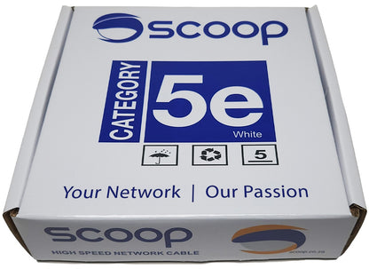 Scoop 100m Box Cat5e CCA Grey UTP Cable
