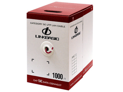 Linkbasic 305m Box Cat5e Solid Red UTP Cable