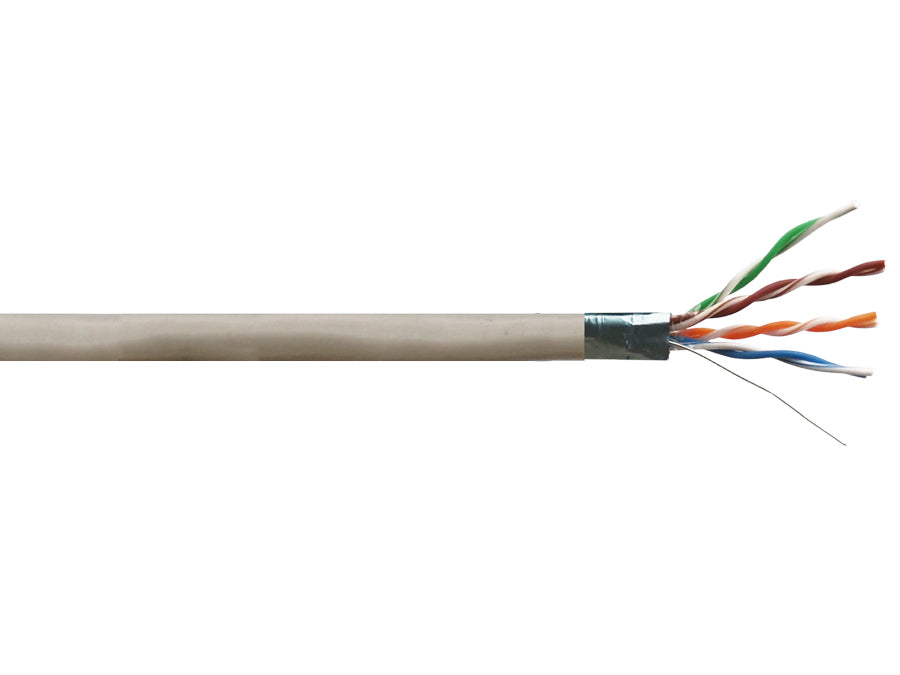 Linkbasic 305m Drum Cat5e Solid Shielded Grey FTP Cable