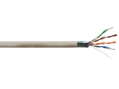 Linkbasic 305m Drum Cat5e Solid Shielded Grey FTP Cable