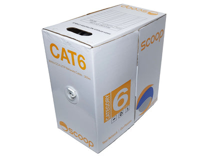 Scoop 305m Box Cat6 CCA Grey UTP Cable